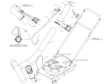 Vacuum Hose Diagram and Parts List for CSV050 (24B05MP710)(2019) Cub Cadet Chipper Shredder
